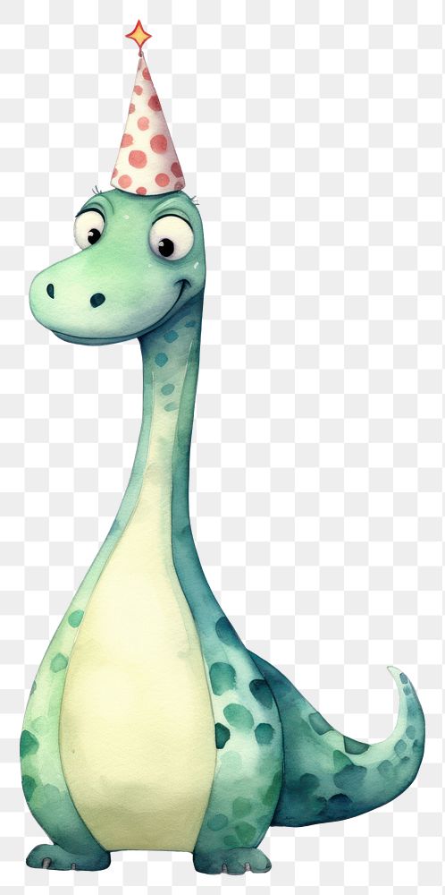 PNG Cartoon character happy Brachiosaurus. AI generated Image by rawpixel.