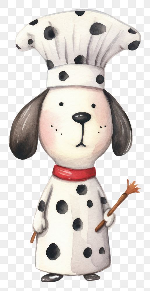 PNG Dalmatian figurine cartoon anthropomorphic. AI generated Image by rawpixel.