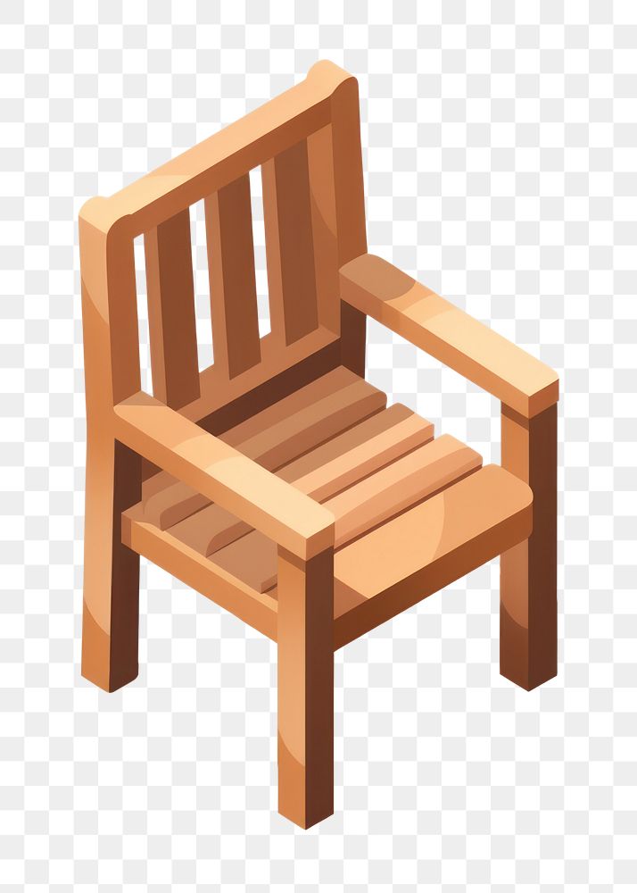 PNG Wooden chair wood furniture white background. AI generated Image by rawpixel.