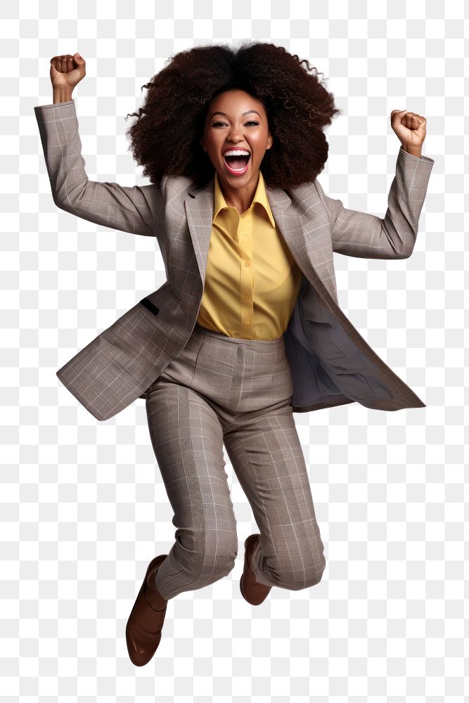 PNG Black woman shouting laughing portrait. AI generated Image by rawpixel.