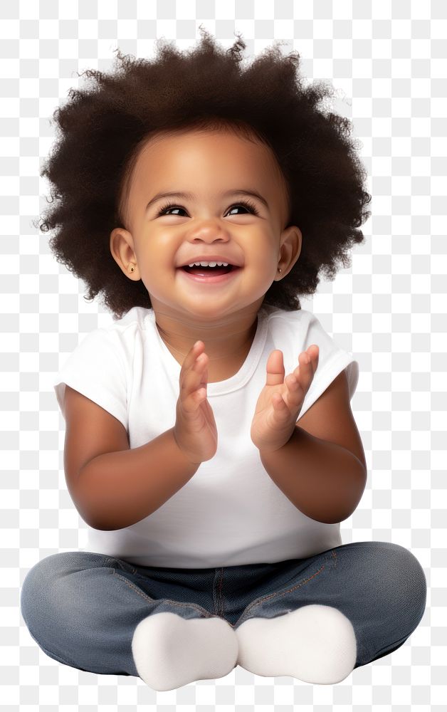 PNG Sitting child smile baby. 