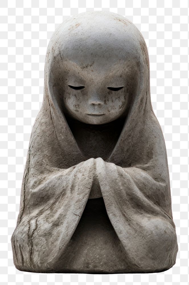 PNG Japanese sculpture figurine statue. AI generated Image by rawpixel.