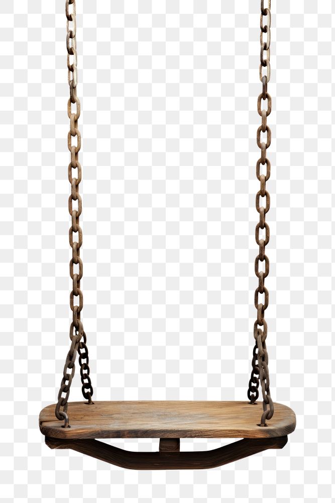 PNG Wooden swing necklace chain iron. 