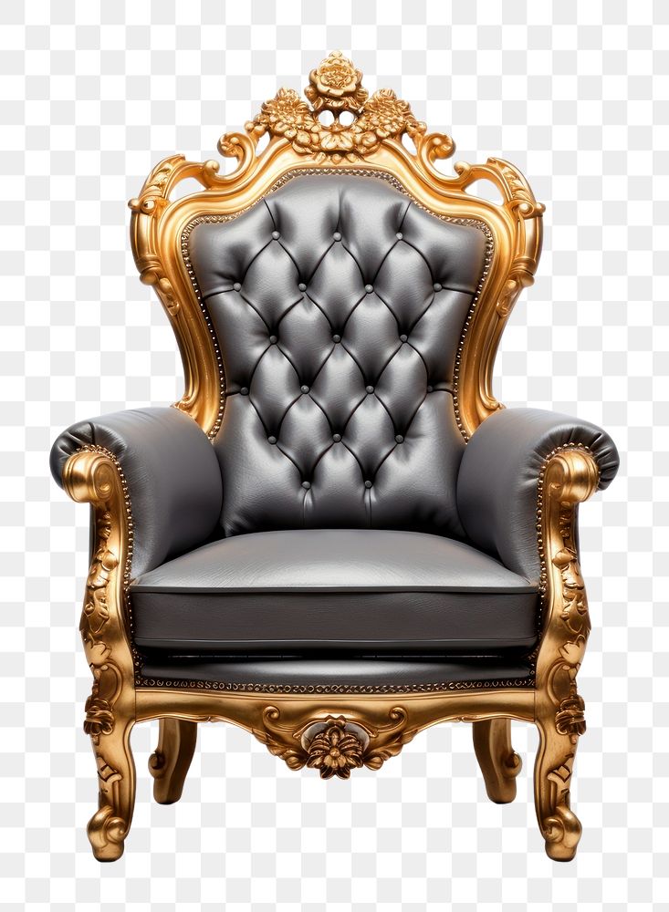PNG Chair furniture armchair throne. AI generated Image by rawpixel.