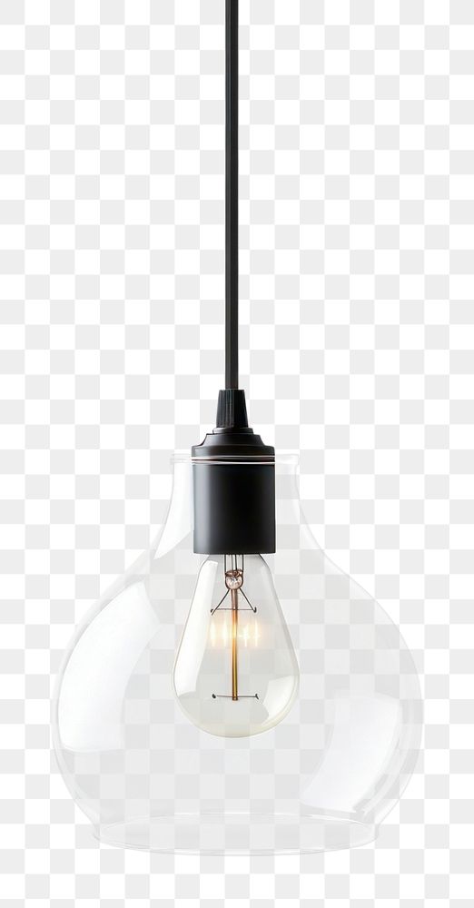 PNG Pendant lamp lightbulb glass electricity. AI generated Image by rawpixel.