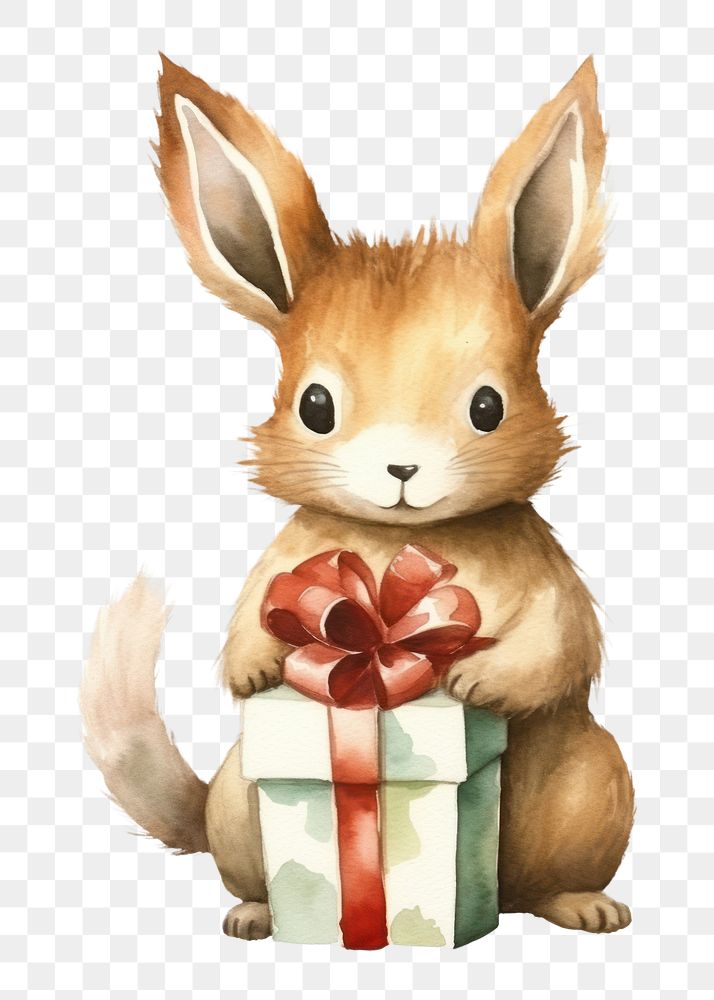 PNG Squirrel christmas bouque mammal animal cute. 