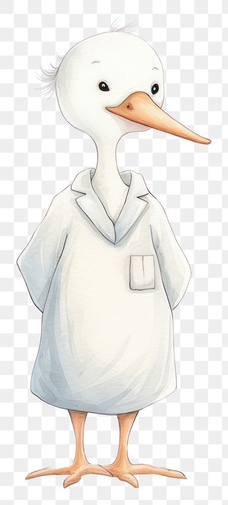 PNG Animal cartoon white bird. AI generated Image by rawpixel.