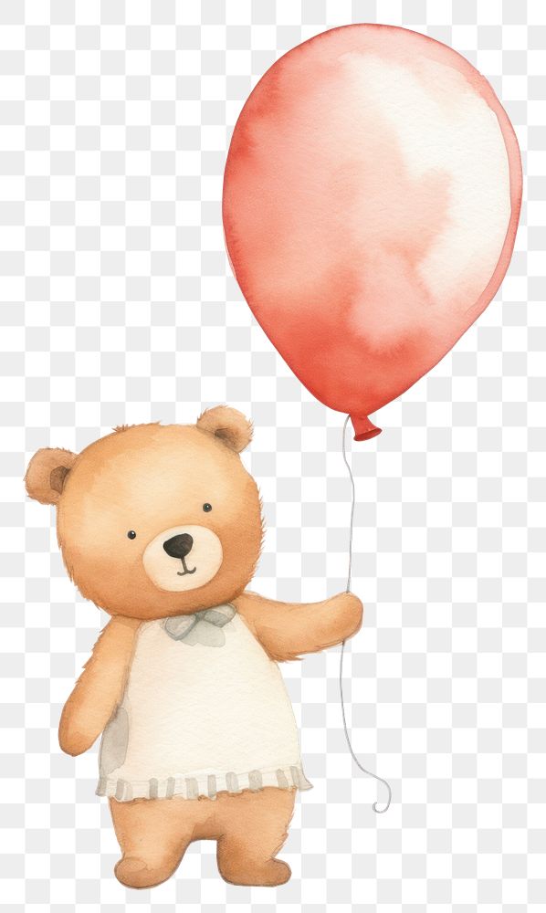 PNG Balloon cartoon cute bear. AI generated Image by rawpixel.