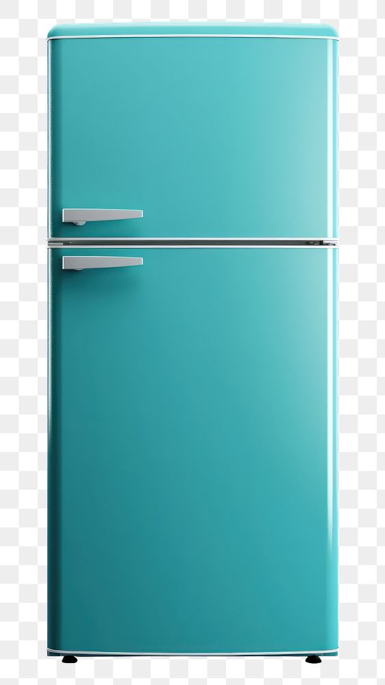 PNG  Refrigerator appliance  turquoise. AI generated Image by rawpixel.