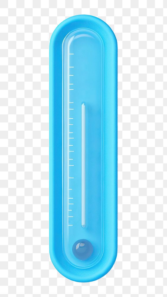 PNG Thermometer blue temperature turquoise. 