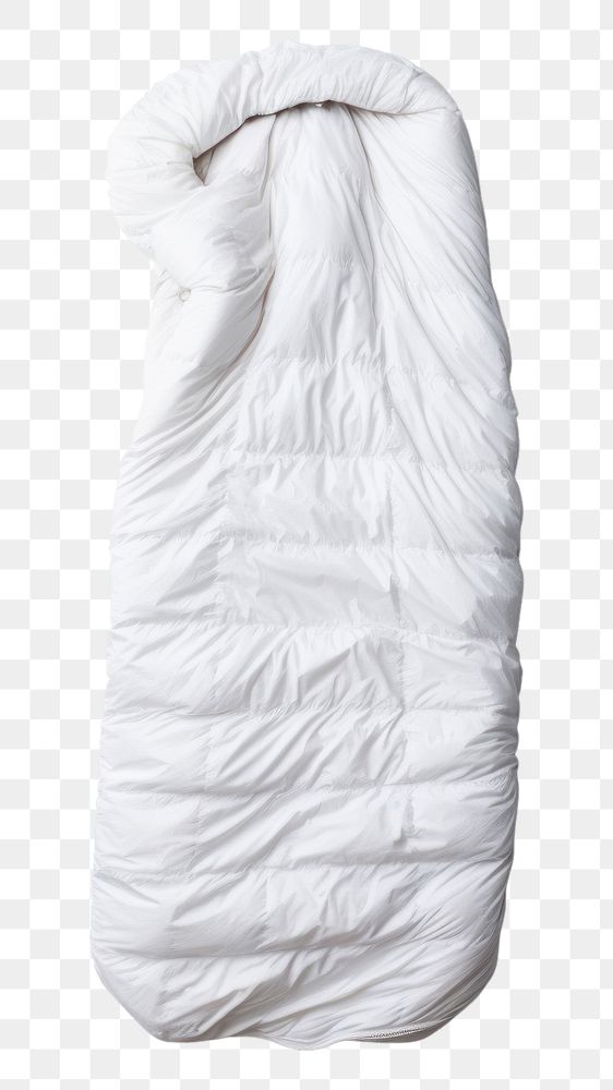 PNG  Sleeping bag white  crumpled. AI generated Image by rawpixel.