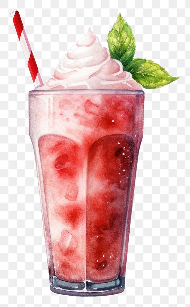 PNG Watermelon frappe dessert drink fruit. AI generated Image by rawpixel.