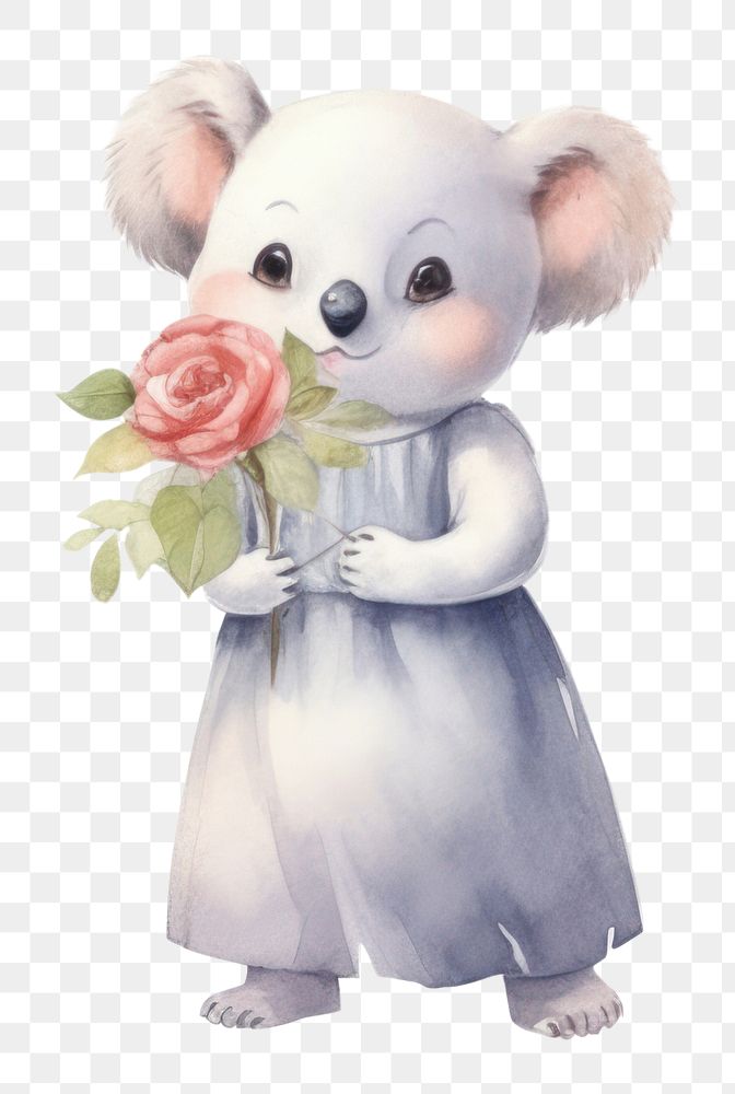 PNG Koala flower rat toy. AI generated Image by rawpixel.