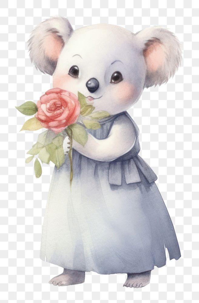 PNG Koala flower rat toy. AI generated Image by rawpixel.