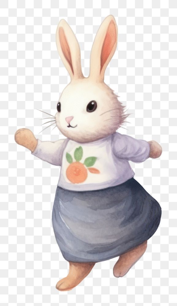 PNG Cartoon mammal animal rabbit. AI generated Image by rawpixel.