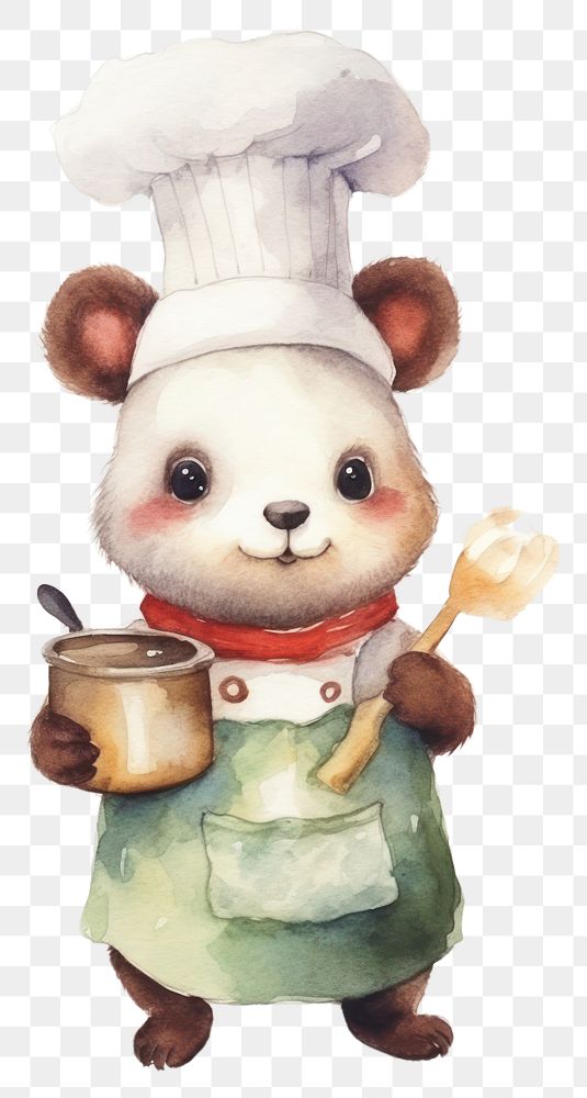 PNG Characters ferret cooking cartoon cute representation. 