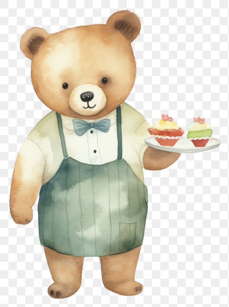 PNG Cartoon food cute bear. AI generated Image by rawpixel.