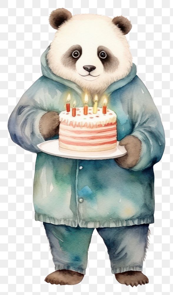 PNG Panda animal cute cake. AI generated Image by rawpixel.