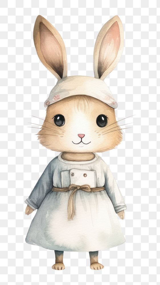 PNG Rabbit nurse costume cartoon nature cute. AI generated Image by rawpixel.