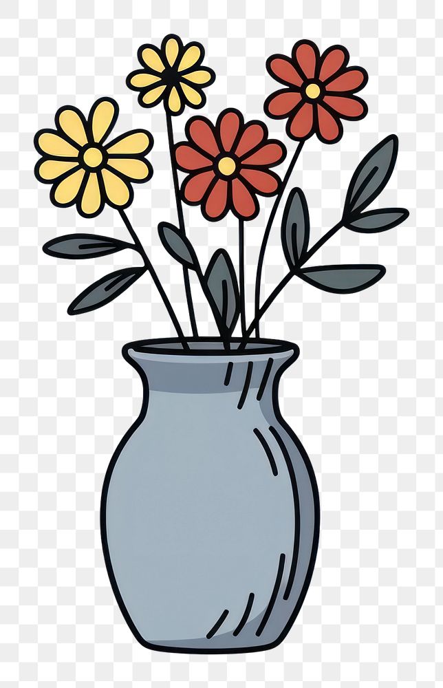 PNG  Vase flower plant jar creativity. AI generated Image by rawpixel.