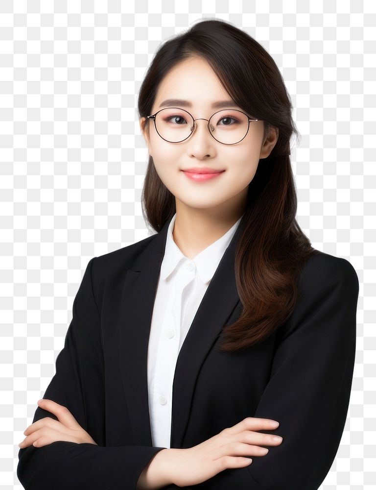 PNG Asian woman glasses portrait adult. 