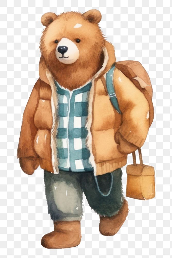 PNG Male bear fashion backpack mammal animal. 