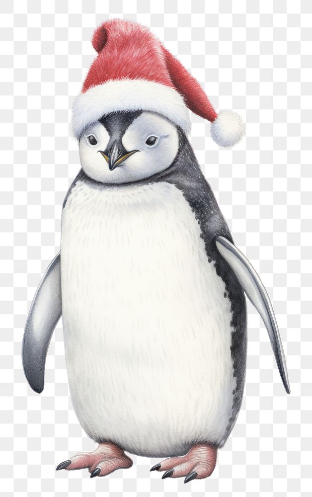PNG Christmas penguin drawing animal bird. AI generated Image by rawpixel.