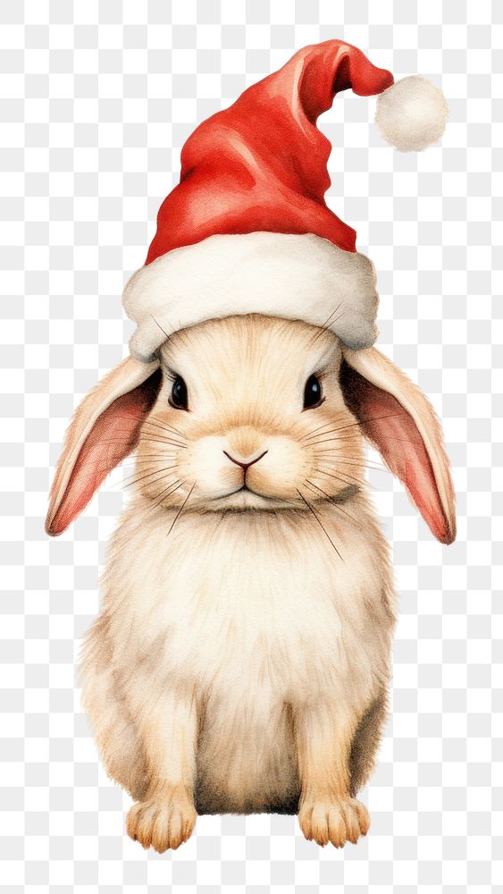 PNG Chrismas rabbit mammal rodent animal. AI generated Image by rawpixel.