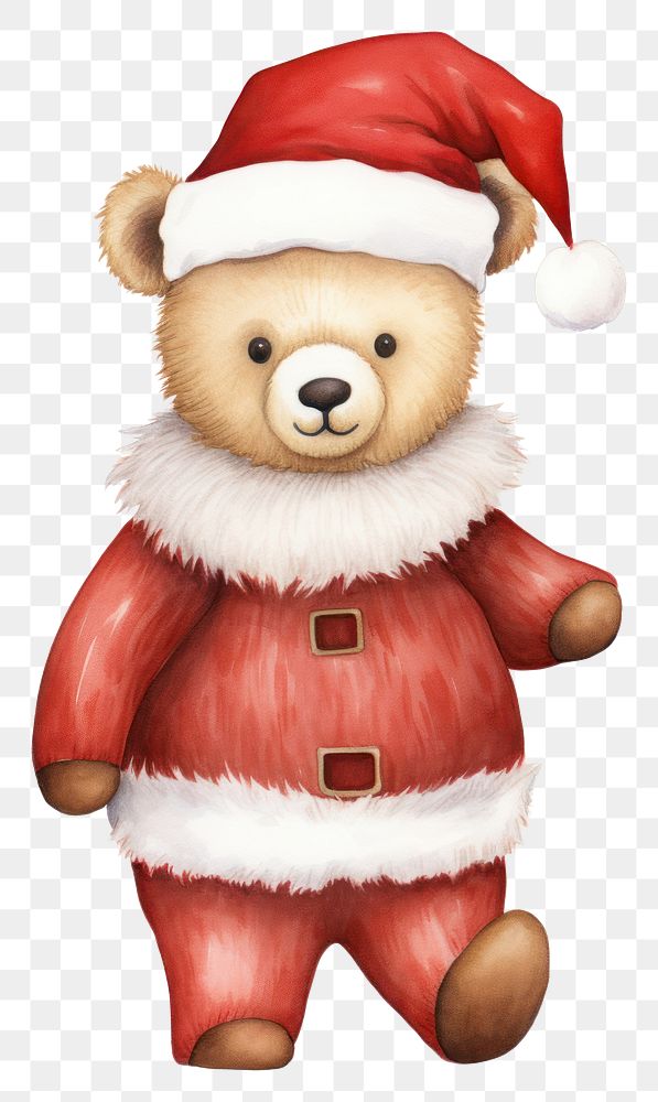 PNG Christmas teddy bear costum snowman cute toy. AI generated Image by rawpixel.