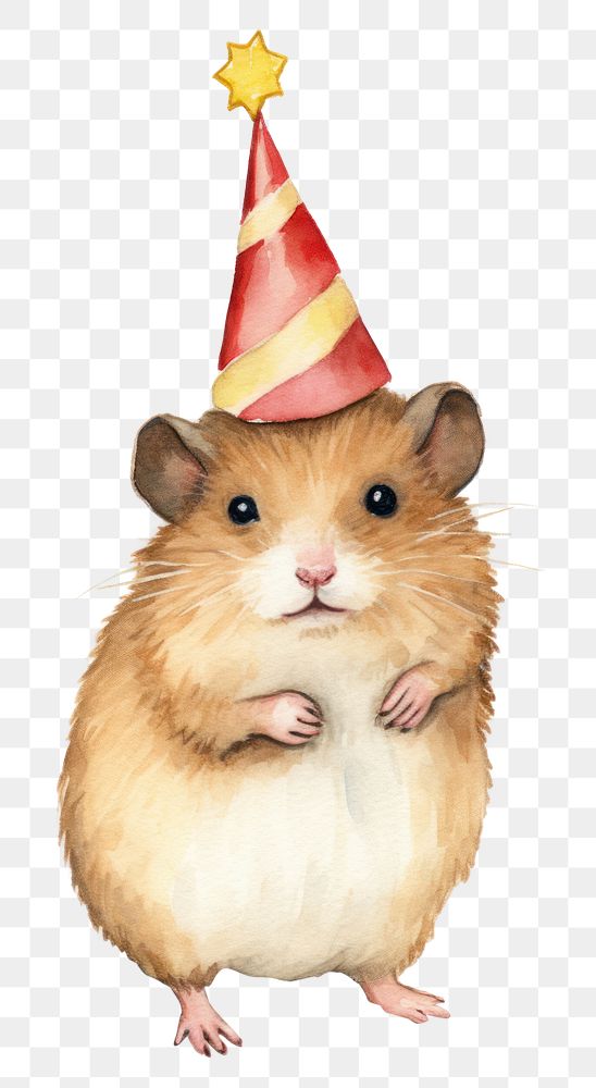 PNG Hamster wearing a christmas hat rat rodent mammal. 