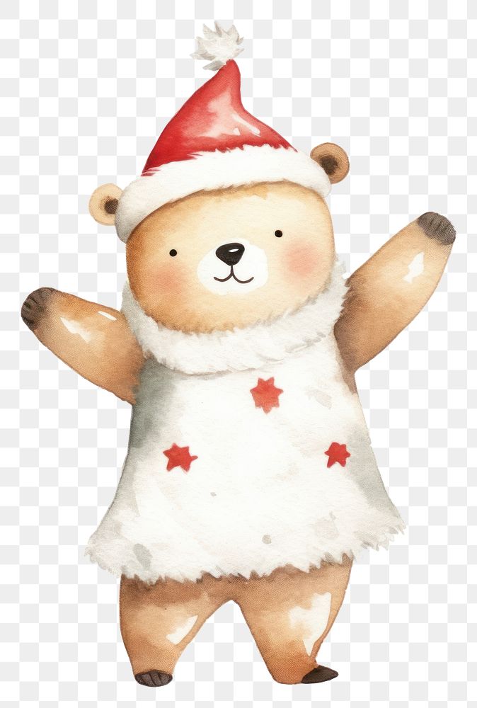 PNG Christmas bear snowman cartoon cute