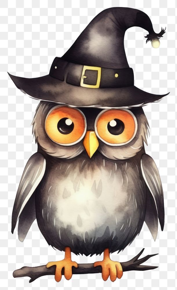 PNG Halloween spooky owl animal cartoon bird. 