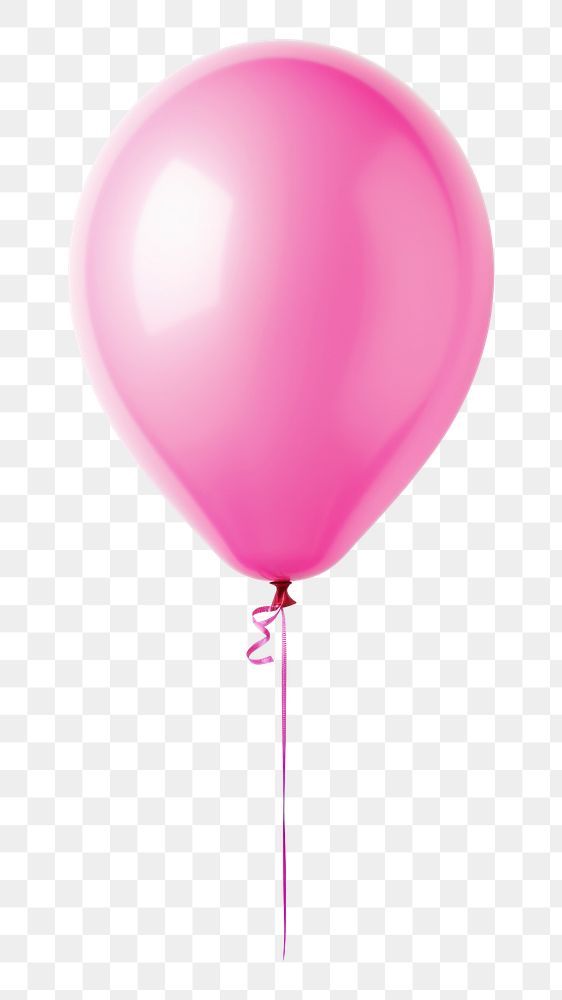 PNG Pink balloon white background anniversary celebration. AI generated Image by rawpixel.