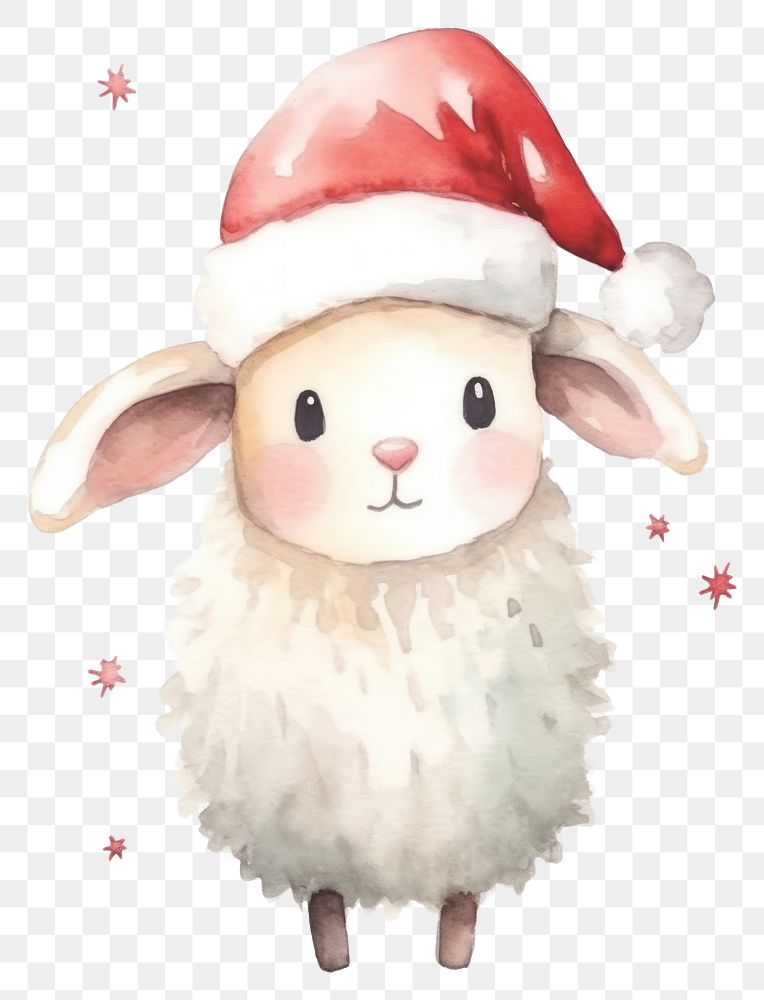 PNG Christmas animal cartoon mammal sheep. AI generated Image by rawpixel.