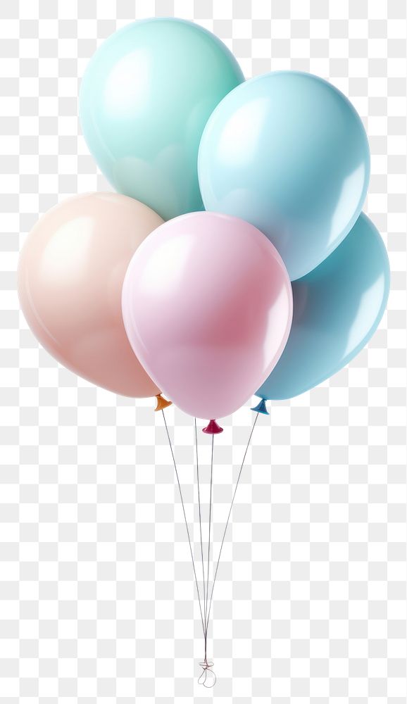 PNG Pastel balloon white background anniversary celebration. AI generated Image by rawpixel.