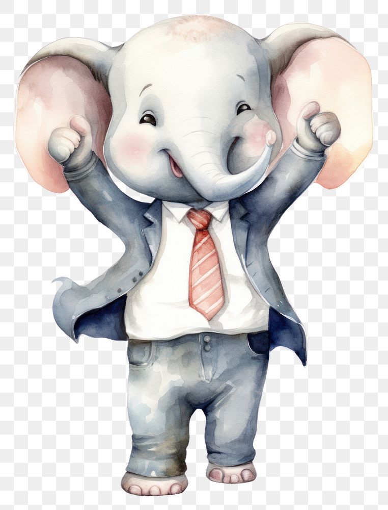 PNG Business animal elephant standing. AI generated Image by rawpixel.