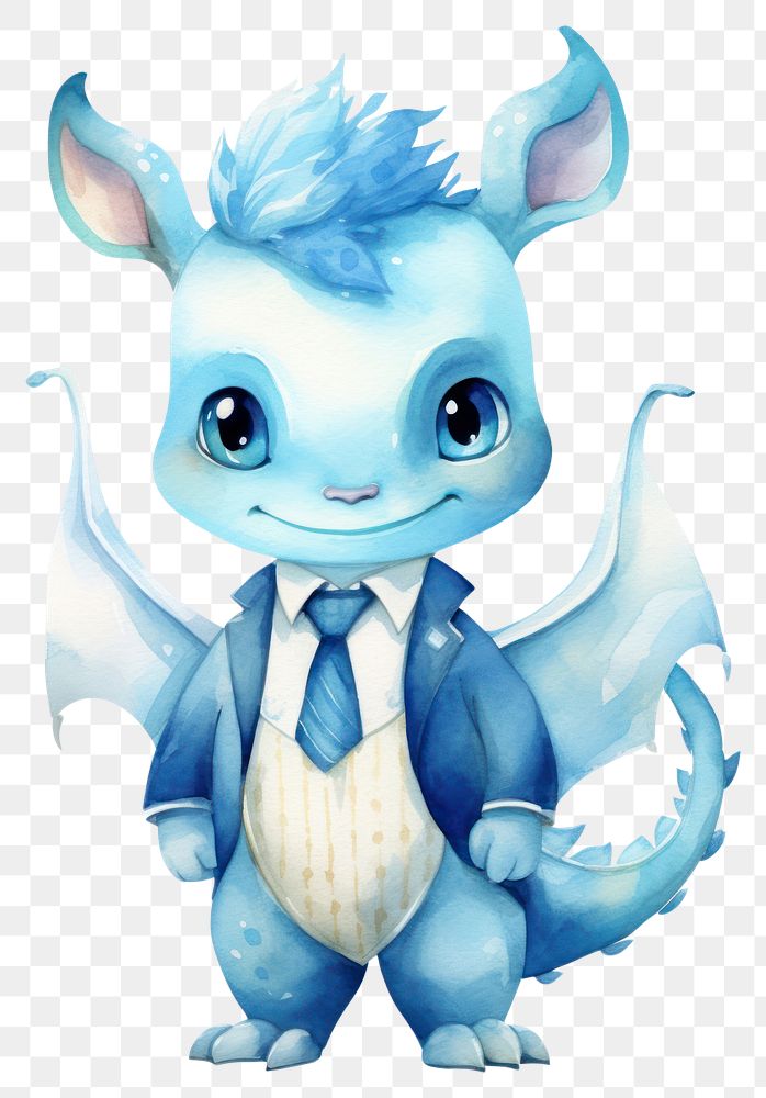 PNG Blue dragon animal cute representation. 