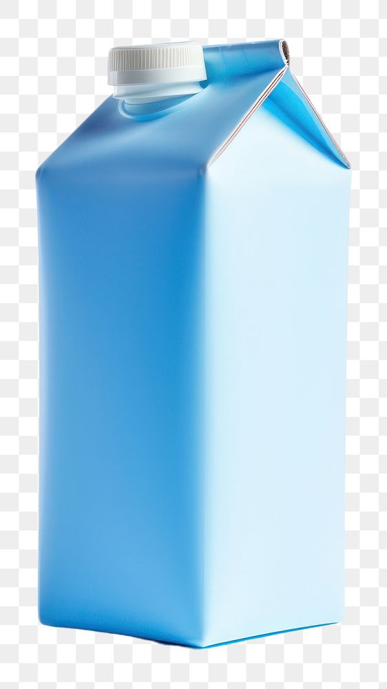 PNG  Milk bottle carton blue. AI generated Image by rawpixel.