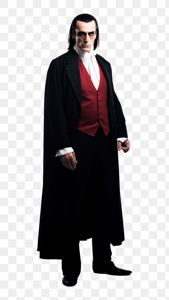 PNG A real dracula overcoat costume fashion. AI generated Image by rawpixel.