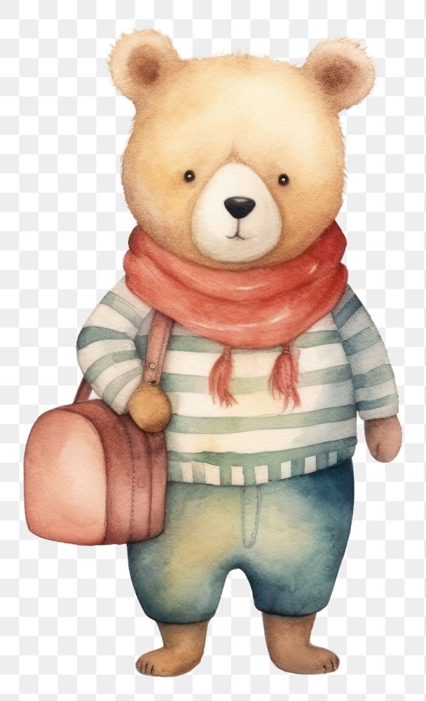 PNG Bear cartoon cute toy. 