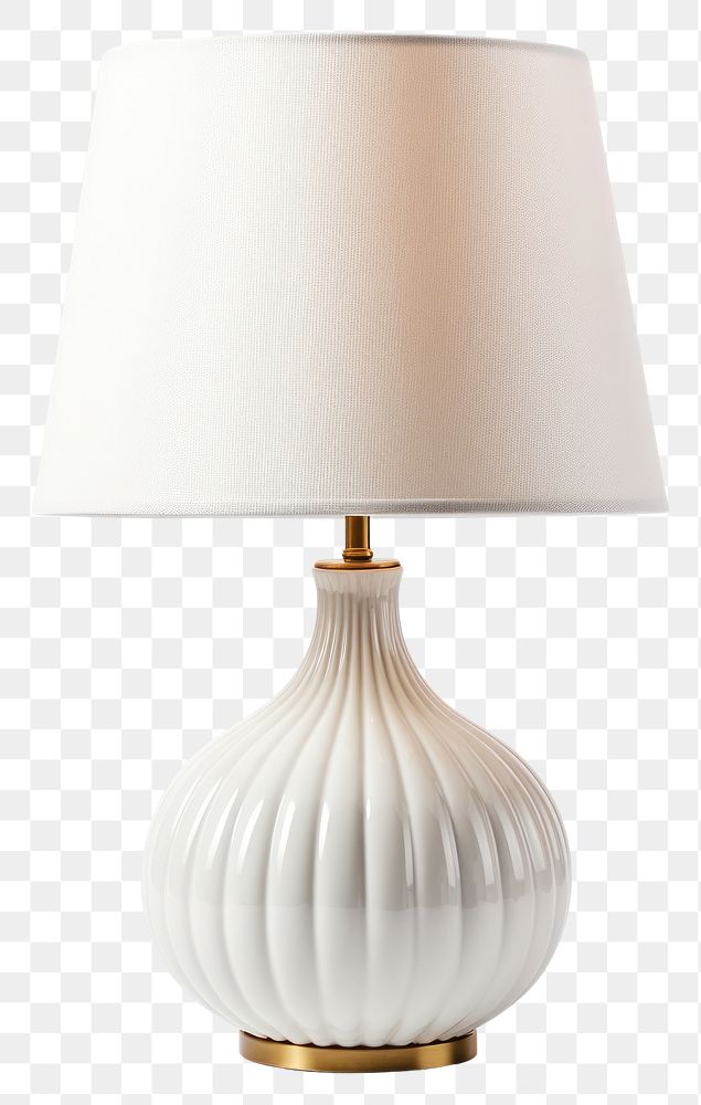 PNG  A modern table lamp lampshade white . AI generated Image by rawpixel.