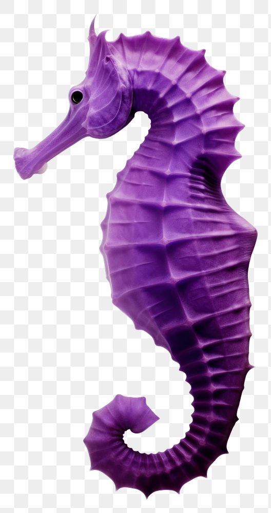 PNG A purple sea horse seahorse animal white background. AI generated Image by rawpixel.