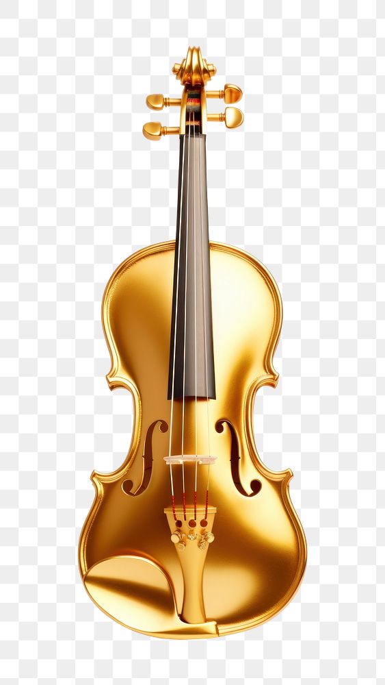 PNG Violin gold white background orchestra. AI generated Image by rawpixel.
