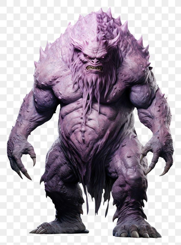 PNG Fantasy monster sculpture statue purple. AI generated Image by rawpixel.