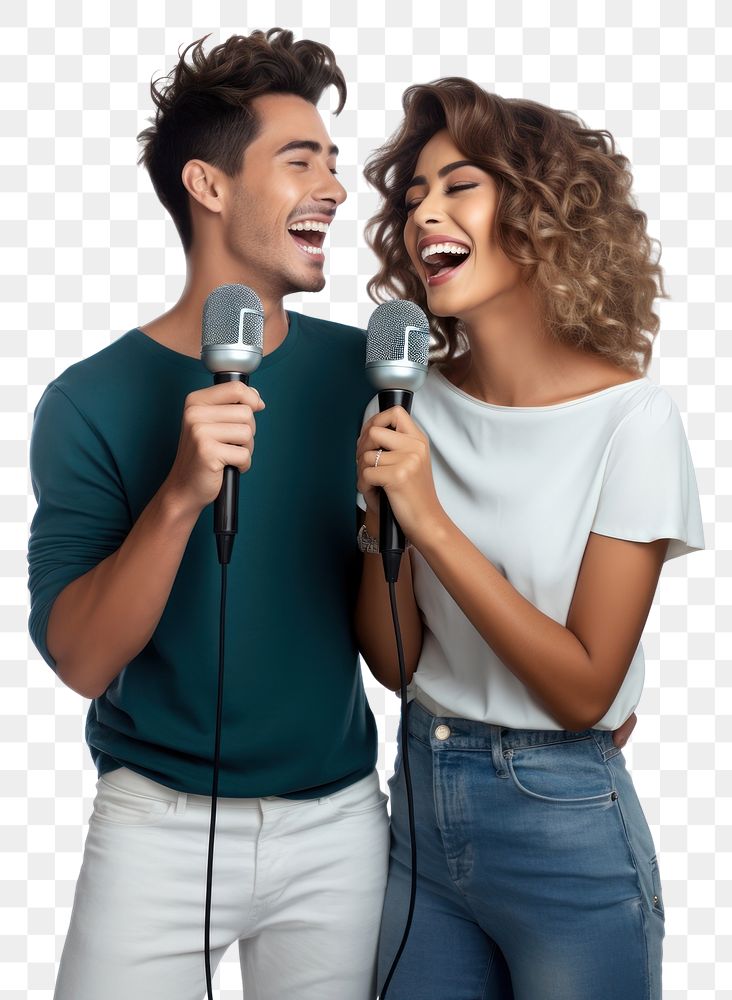 PNG Singing microphone portrait karaoke