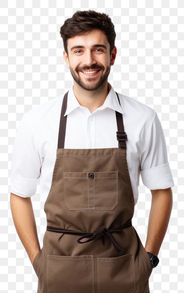 PNG Barista apron adult men. AI generated Image by rawpixel.