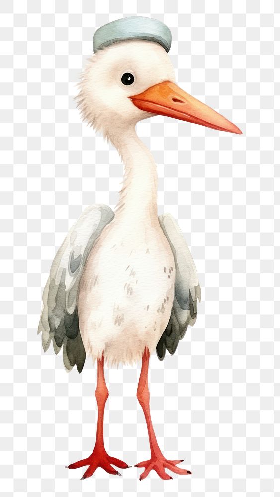 PNG Stork pelican cartoon animal. AI generated Image by rawpixel.