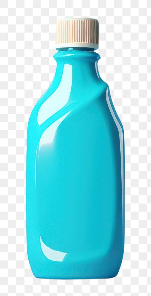 PNG Cleaning product bottle turquoise plastic bottle. AI generated Image by rawpixel.