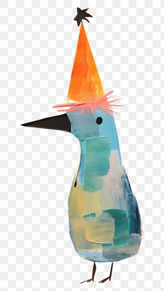 PNG Bird wearing party hat dance animal painting representation AI generated Image by rawpixel