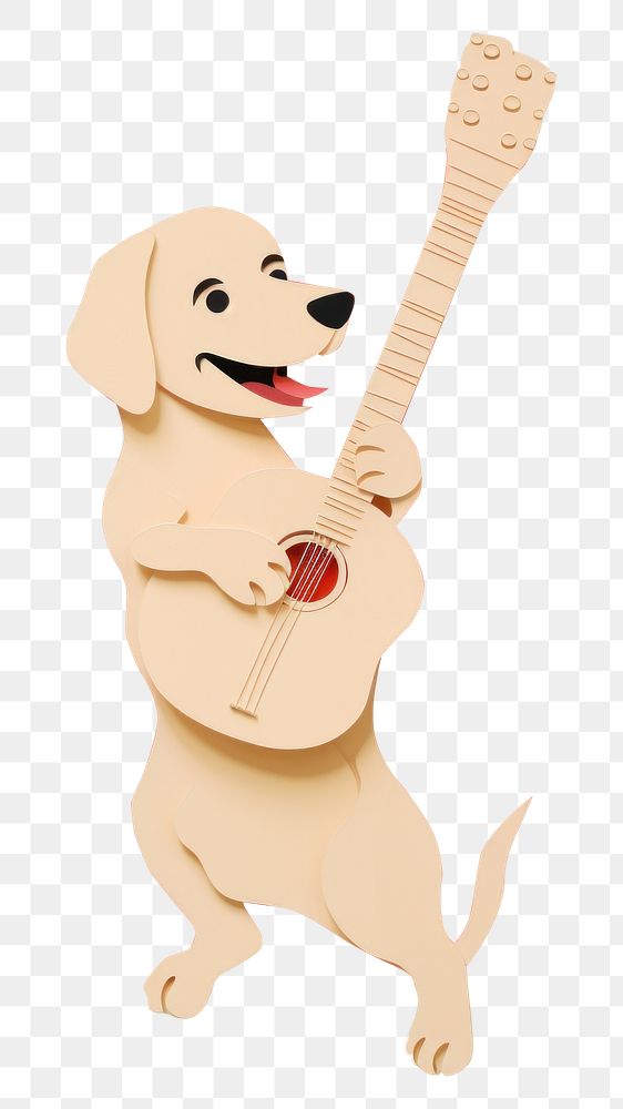 PNG Dog play guitar animal mammal pet. 